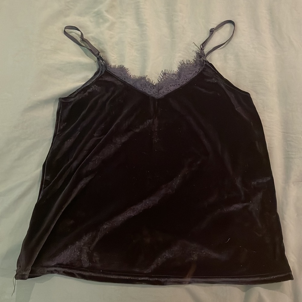 Black Velvet Lace Top
